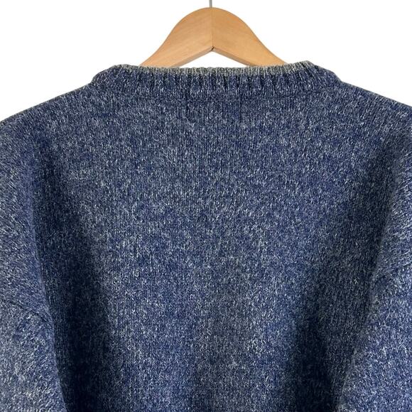 Woolrich Rugged Crewneck Sweater Wool Ash Navy Blue - Picture 8 of 11